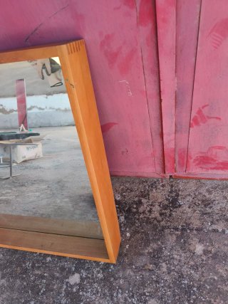 Espejo Madera Vintage Cuadrado