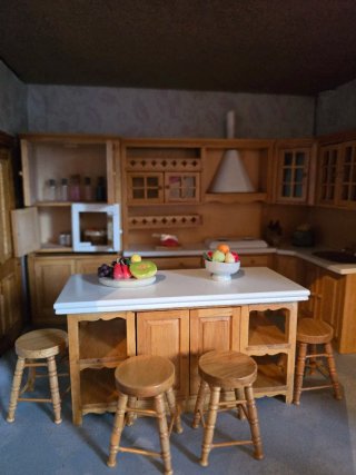 Casa de muñecas con accesorios