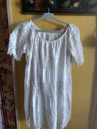Vestido blanco estilo ibicenco