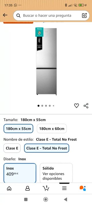 Frigorífico Hisense 180cm Nuevo