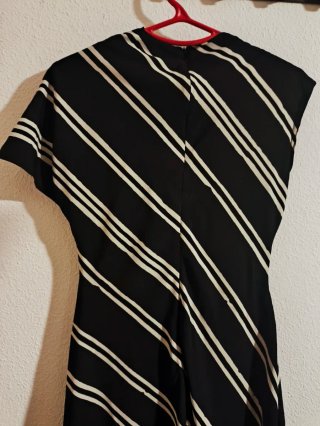 Vestido Mango Rayas Negro