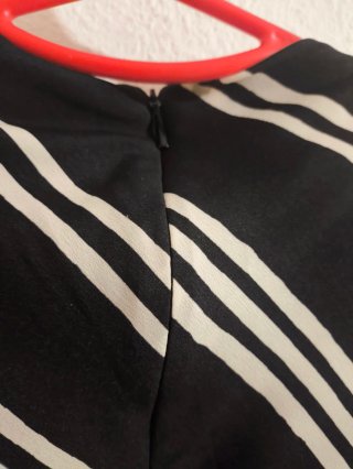 Vestido Mango Rayas Negro