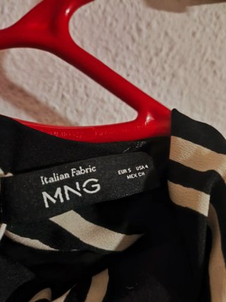 Vestido Mango Rayas Negro