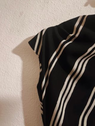 Vestido Mango Rayas Negro