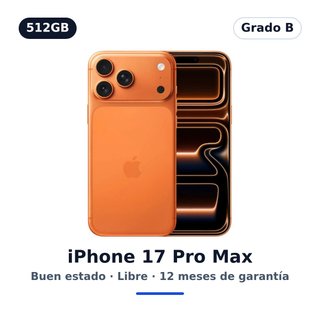 iPhone 17 Pro Max 512GB Naranja · Grado B · Libre
