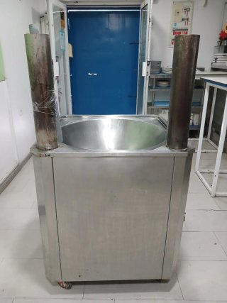 Marmita churrera de acero inoxidable