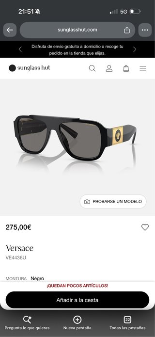 Occhiali da sole Versace VE4436U neri nuovi