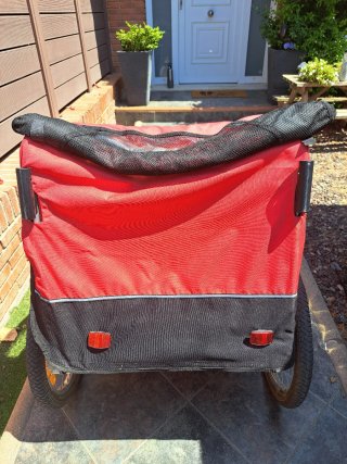 Carro doble enganche bici para niños/mascotas