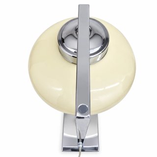 Candeeiro de Mesa Moderno Bege e Prata