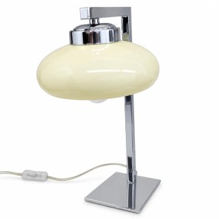 Candeeiro de Mesa Moderno Bege e Prata