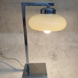 Candeeiro de Mesa Moderno Bege e Prata