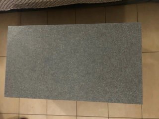 Mesa centro elevable blanca y gris cemento