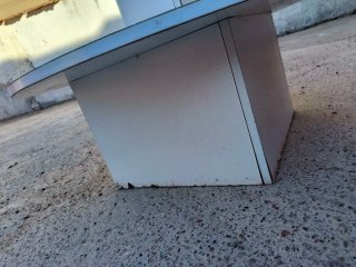 Expositor redondo madera blanco 3 niveles