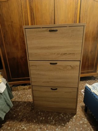 Zapatero de madera 3 cajones