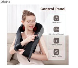 Cojín Masaje Shiatsu Marnur Negro/Gris