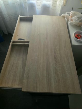 Escritorio de madera y metal no hago envíos