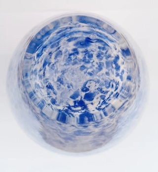 Vaso in vetro di Murano soffiato fatto a mano