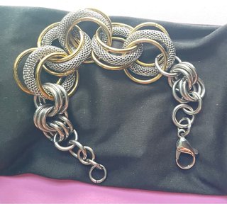 Pulsera Acero Inoxidable Bicolor