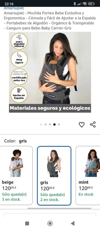 Mochila Portabebés Evolutiva Amarsupiel