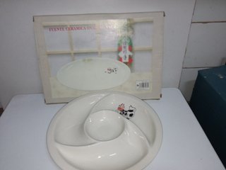 Set Vajilla Vaca Vintage - Fuente y Plato