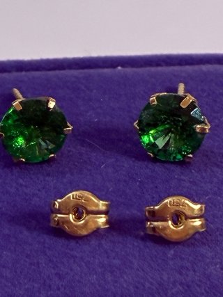 Pendientes Oro 18k Esmeraldas Muzo GDL