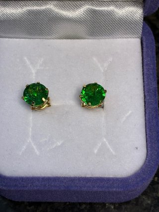 Pendientes Oro 18k Esmeraldas Muzo GDL