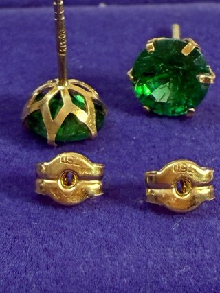 Pendientes Oro 18k Esmeraldas Muzo GDL