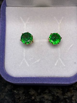 Pendientes Oro 18k Esmeraldas Muzo GDL