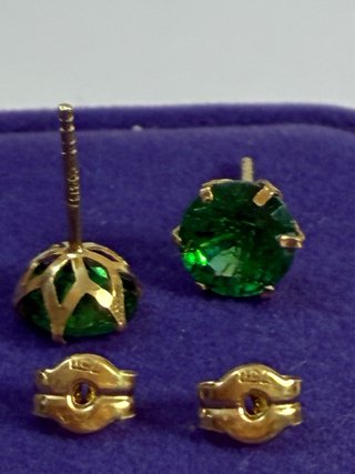 Pendientes Oro 18k Esmeraldas Muzo GDL