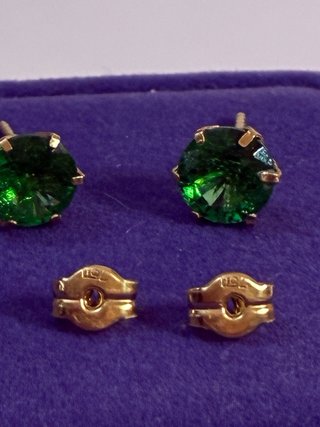 Pendientes Oro 18k Esmeraldas Muzo GDL
