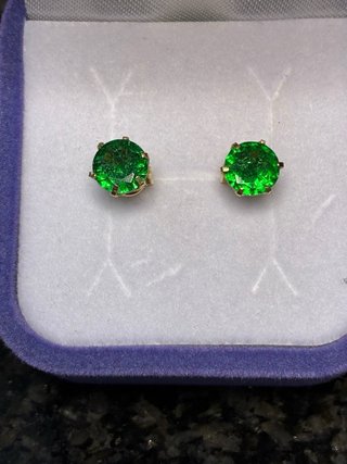 Pendientes Oro 18k Esmeraldas Muzo GDL