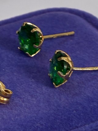 Pendientes Oro 18k Esmeraldas Muzo GDL