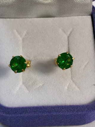 Pendientes Oro 18k Esmeraldas Muzo GDL