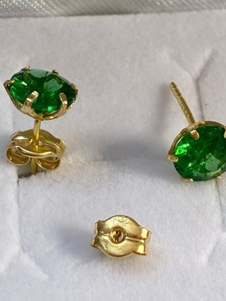 Pendientes Oro 18k Esmeraldas Muzo GDL