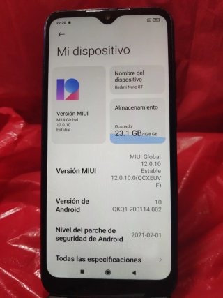Xiaomi Redmi Note 8T Azul.