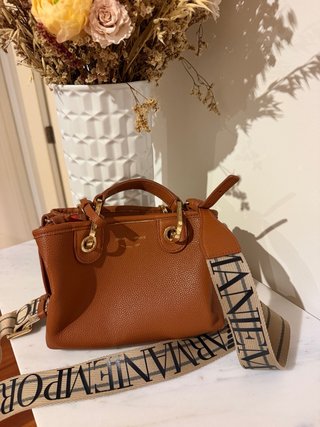 Bolso Emporio Armani Marrón y Beige