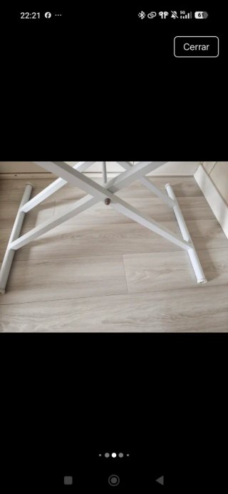 Mesa elevable cristal y metal