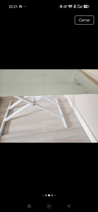 Mesa elevable cristal y metal