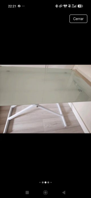 Mesa elevable cristal y metal