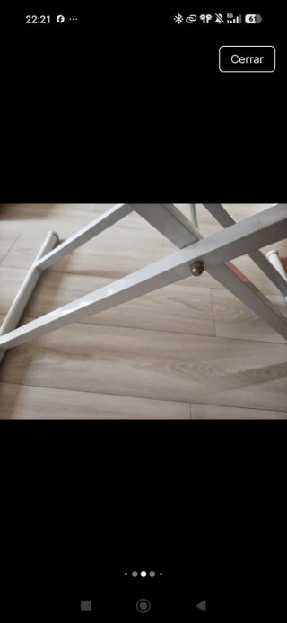 Mesa elevable cristal y metal