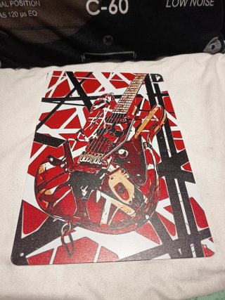 Placa Metálica Guitarra Van Halen 30cm