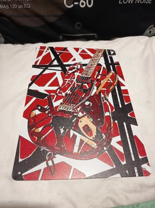 Placa Metálica Guitarra Van Halen 30cm