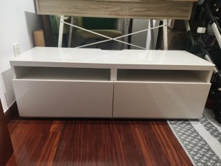 Mueble TV Besta Ikea Blanco + dos armarios