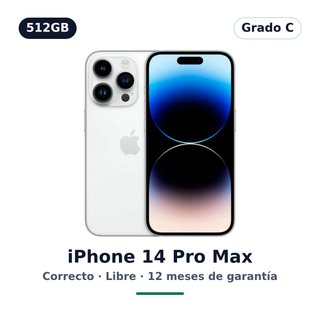 iPhone 14 Pro Max 512GB Blanco · Grado C · Libre