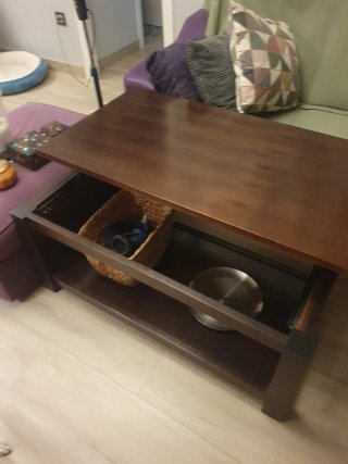 Mesa centro elevable madera