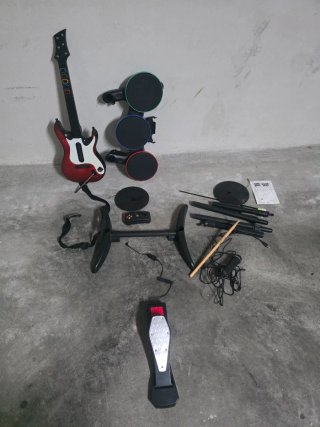 Guitarra y Batería Band Hero Xbox