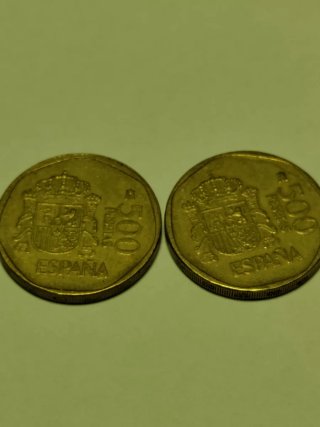 2 Monedas 500 Pesetas 1988-1989