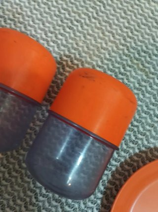 Vajilla Efmen Melamina 40 Piezas Naranja años 60