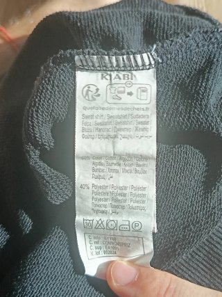 Felpa Kiabi Girocollo Nero Antracite L