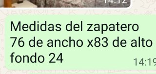 Mueble zapatero de madera